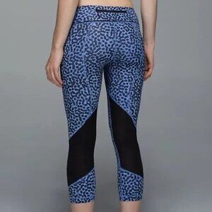 LULULEMON Pace Rival Crop 4 Ace Spot Lullaby Black